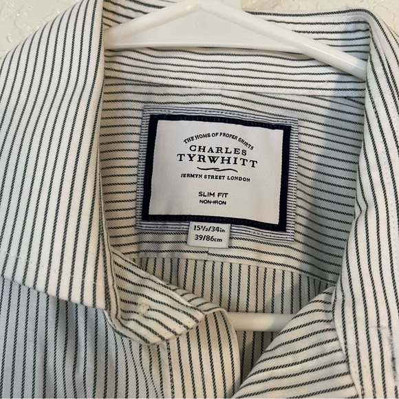Set of 3 NWOT Charles Tyrwhitt 100% Cotton Non-iron Slim Fit Dress Shirts - Picture 8 of 13